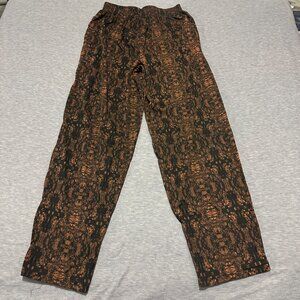 NWT California CraZee Wear Baggy Pants Mens Sz M Brown Graphic Bodybuilding USA